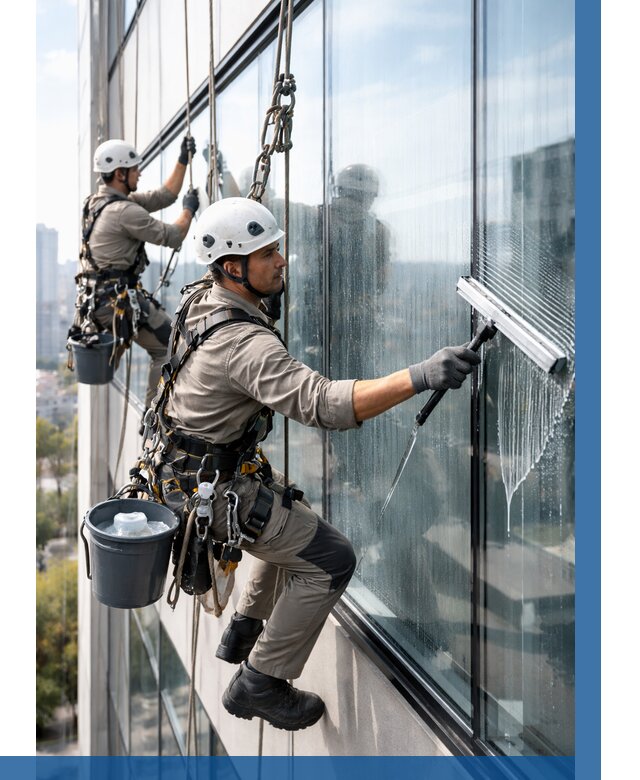 Мойка окон альпинистами в Дагестанских Огнях от 4645 р. | ВЫСОТНИК-Дгс