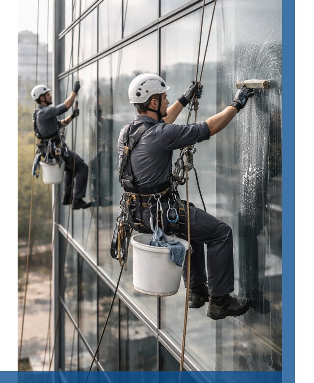 Мойка сплошного остекления в Дагестанских Огнях, заказать от 310 р.| ВЫСОТНИК-Дгс