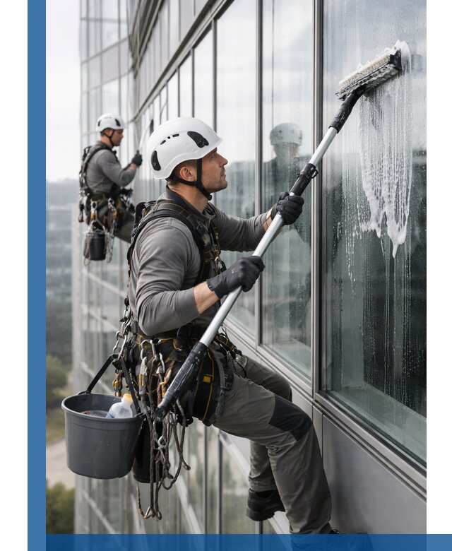 Высотная мойка сплошного остекления с выездом в Дагестанских Огнях