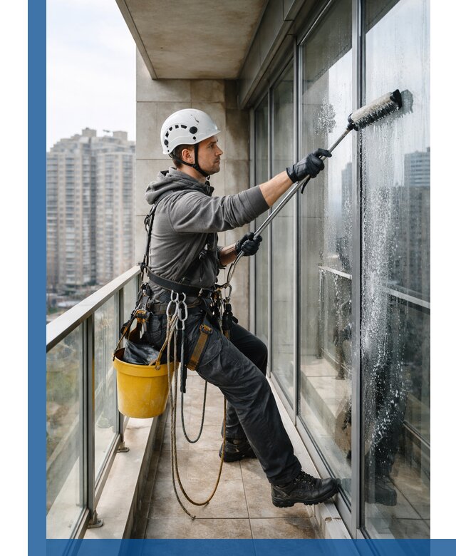 Профессиональная мойка балконного остекления в Дагестанских Огнях