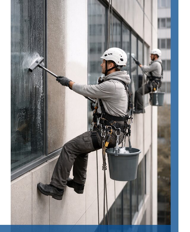 Мойка фасадов зданий в Дагестанских Огнях под ключ от 361 р. | ВЫСОТНИК-Дгс