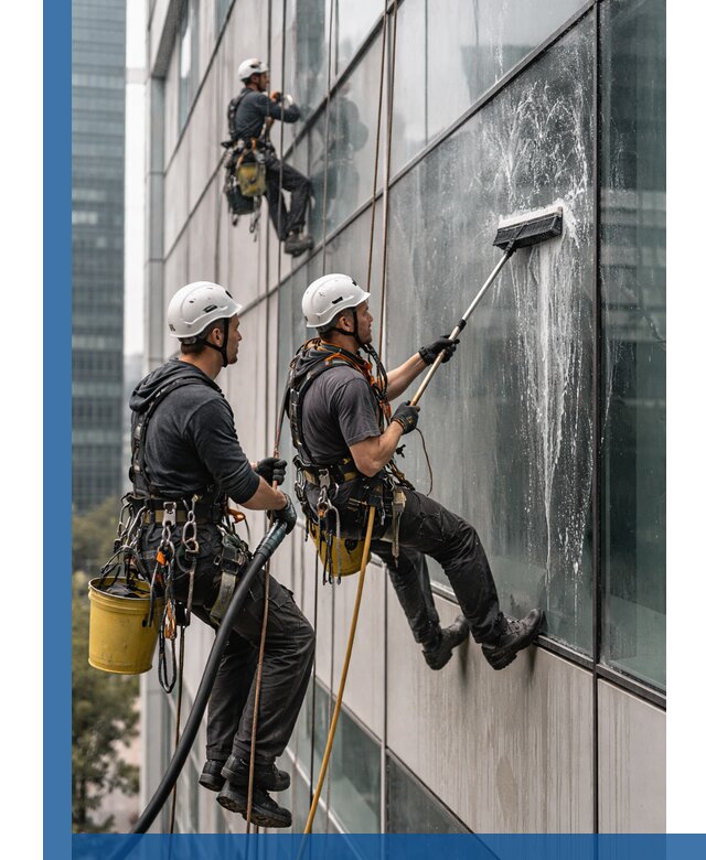 Профессиональная высотная мойка фасадов зданий в Дагестанских Огнях