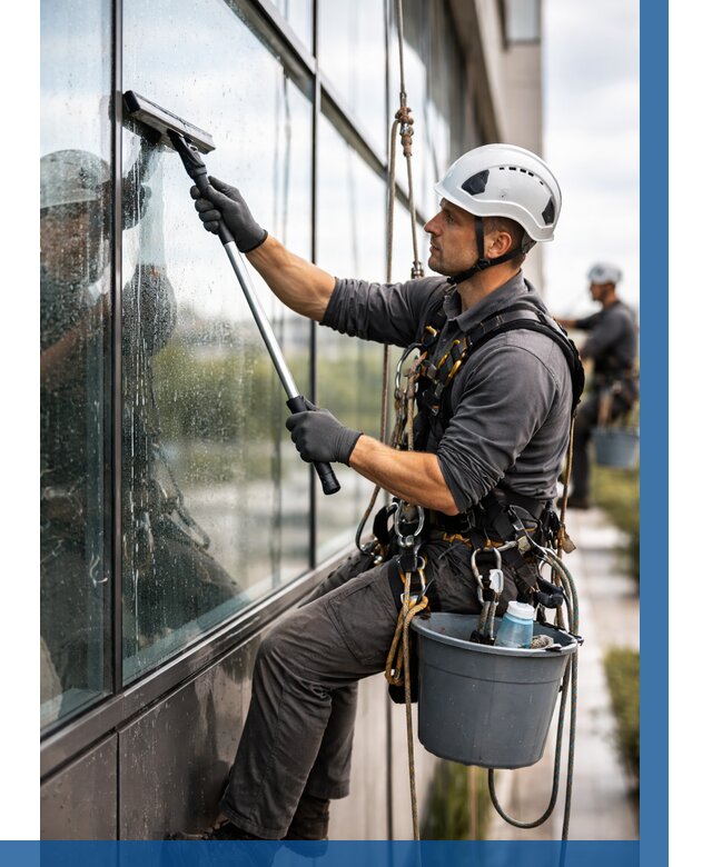 Мойка стеклянных фасадов в Дагестанских Огнях от 206 р. | ВЫСОТНИК-Дгс