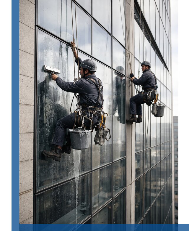 Профессиональная мойка стеклянных фасадов зданий в Дагестанских Огнях