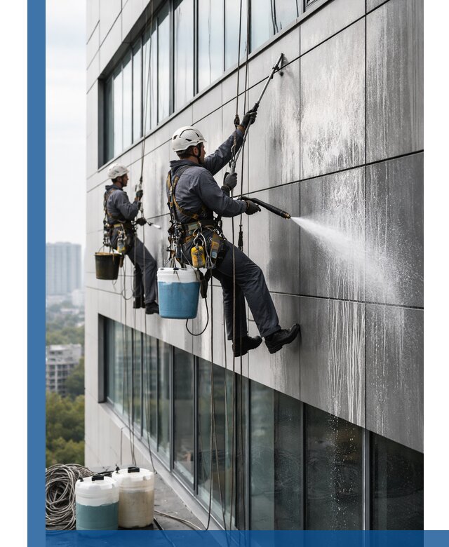 Профессиональная мойка вентилируемых фасадов в Дагестанских Огнях