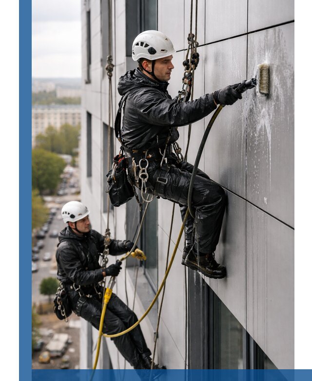 Профессиональная мойка фасада из композита в Дагестанских Огнях