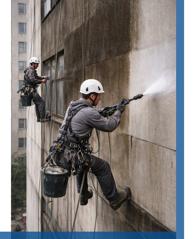 Очистка фасада от копоти в Дагестанских Огнях от 258 р. | ВЫСОТНИК-Дгс