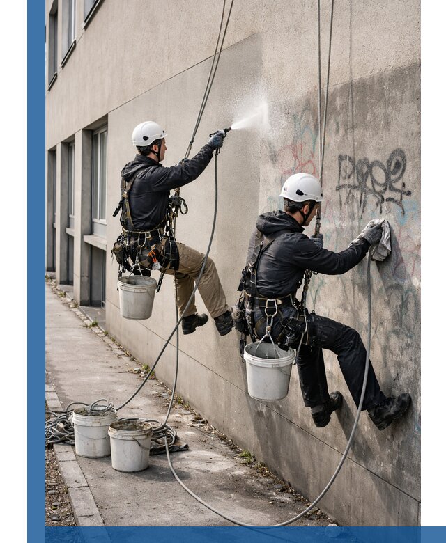 Антиграффити покрытие фасада с защитой от надписей в Дагестанских Огнях