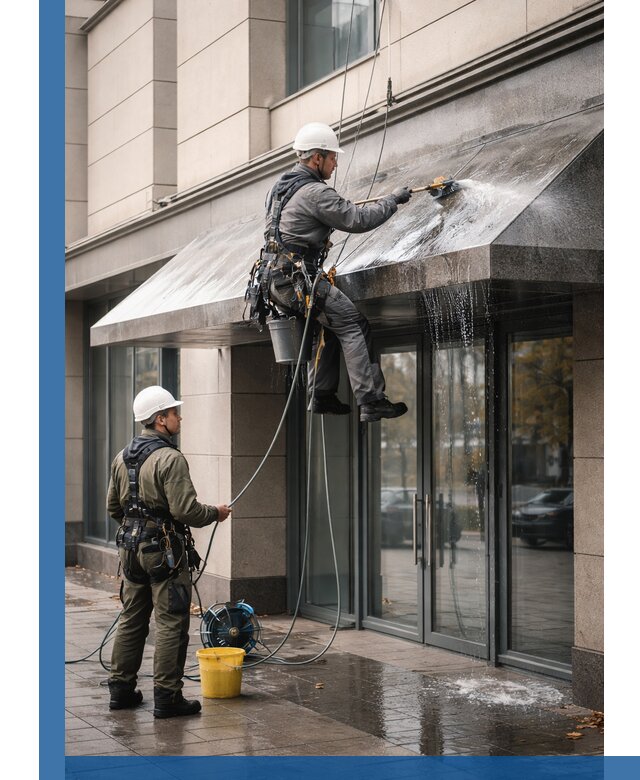 Профессиональная мойка козырьков и навесов в Дагестанских Огнях