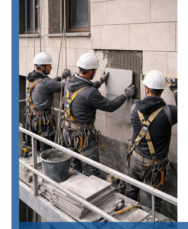 Ремонт облицовки фасада плиткой в Дагестанских Огнях с гарантией