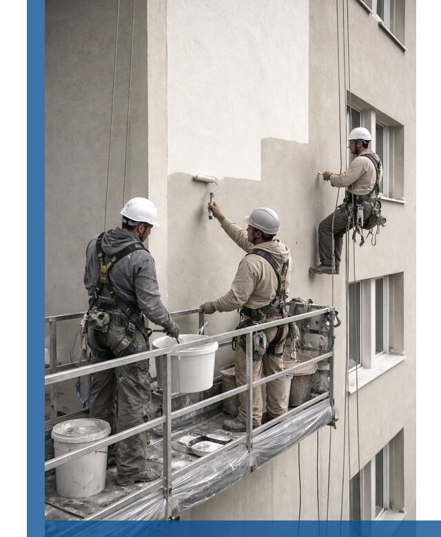 Покраска оштукатуренного фасада в Дагестанских Огнях под ключ с гарантией