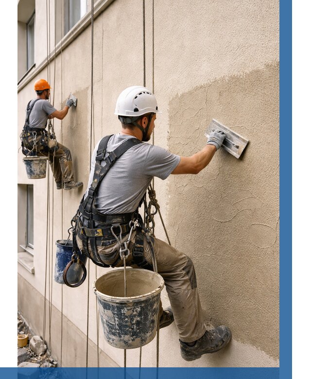 Декоративная штукатурка фасада в Дагестанских Огнях от 1239 р. | ВЫСОТНИК-Дгс