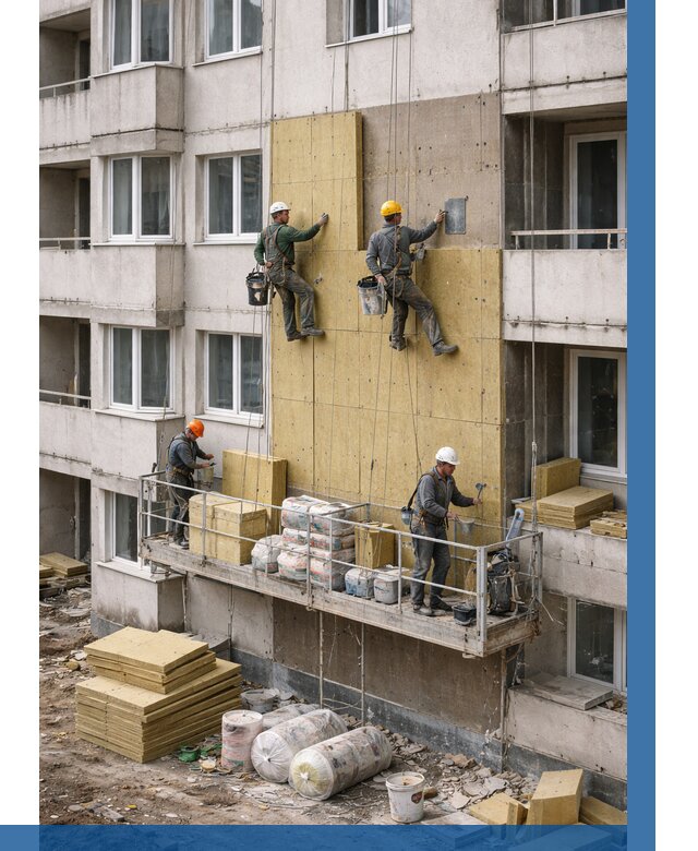 Утепление фасада минватой в Дагестанских Огнях от 1548 р. | ВЫСОТНИК-Дгс