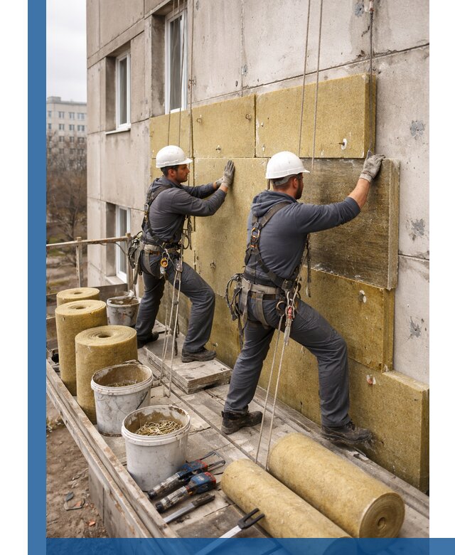 Утепление фасада минватой в Дагестанских Огнях под ключ с гарантией