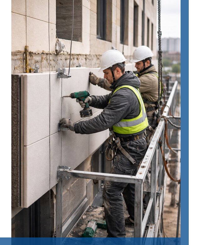 Монтаж фасадных термопанелей в Дагестанских Огнях от 1548 р. | ВЫСОТНИК-Дгс