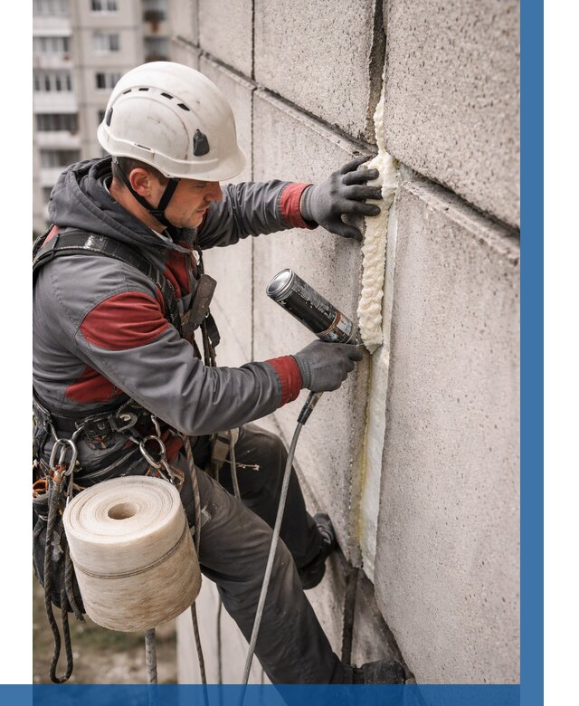 Утепление межпанельных швов в Дагестанских Огнях от 723 р. | ВЫСОТНИК-Дгс