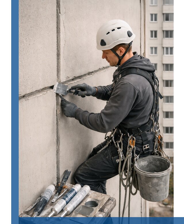 Ремонт межпанельных швов в Дагестанских Огнях герметизация и восстановление
