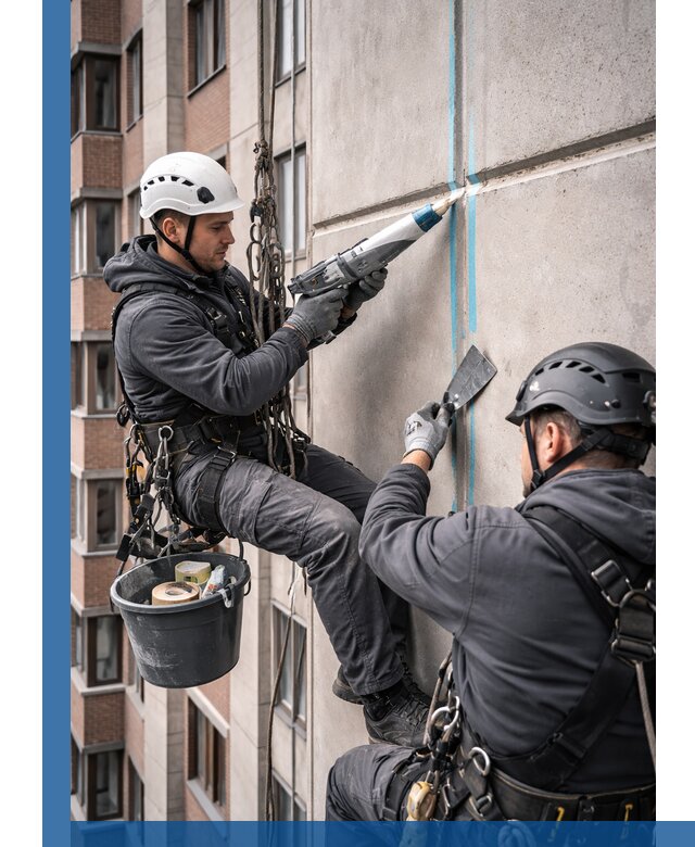 Вторичная герметизация швов фасада и кровли в Дагестанских Огнях