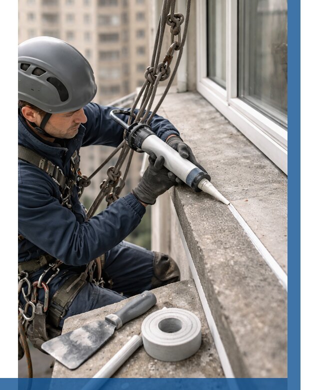 Герметизация балконного козырька в Дагестанских Огнях от 4645 р. | ВЫСОТНИК-Дгс