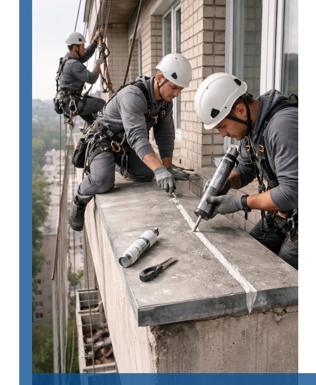 Герметизация балконного козырька в Дагестанских Огнях профессионально