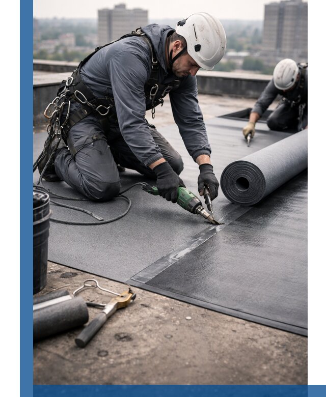 Ремонт мягкой кровли в Дагестанских Огнях с выездом промальпинистов