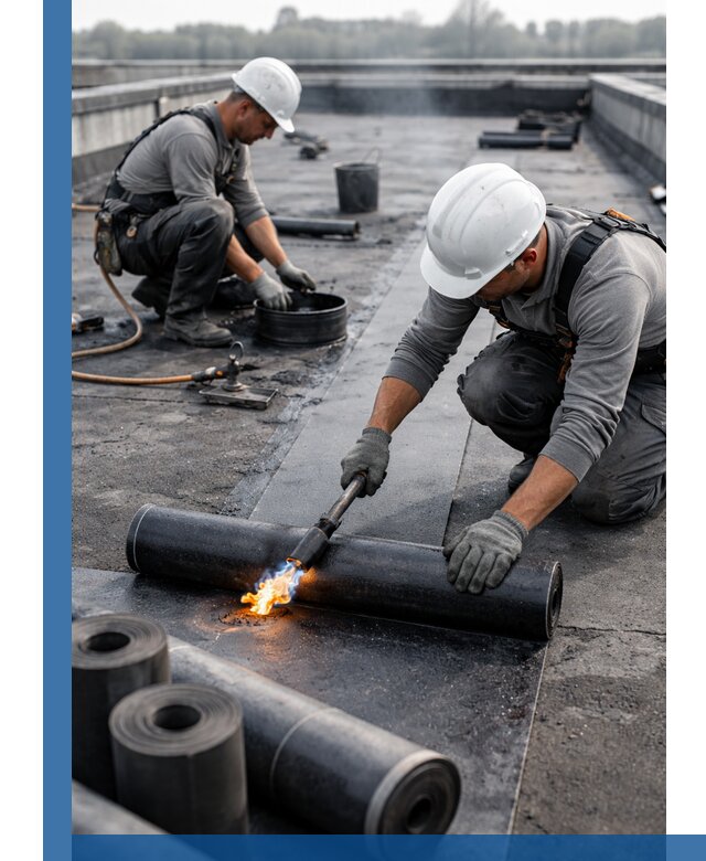 Ремонт рулонной кровли в Дагестанских Огнях герметизация и восстановление