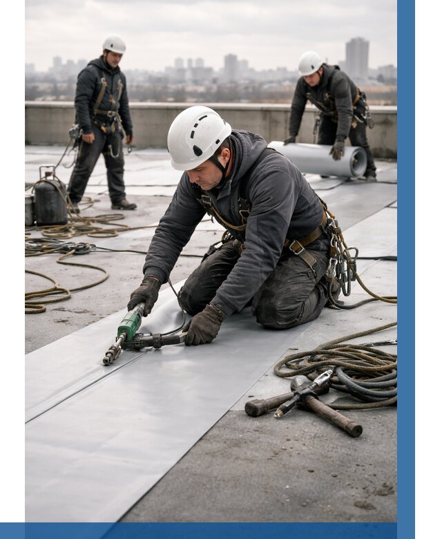 Ремонт мембранной кровли в Дагестанских Огнях от 1858 р./м2 | ВЫСОТНИК-Дгс