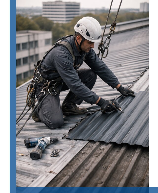 Ремонт профнастила на кровле в Дагестанских Огнях, работы под ключ