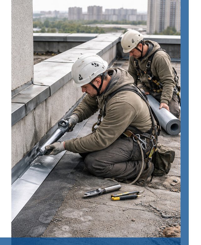 Ремонт кровельных примыканий в Дагестанских Огнях от 1239 р. | ВЫСОТНИК-Дгс