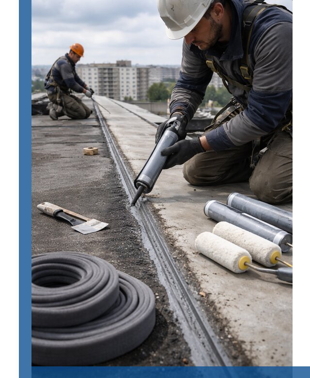Герметизация швов кровли в Дагестанских Огнях с гарантией герметичности