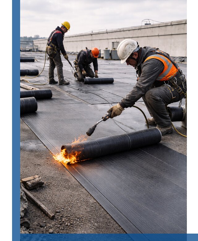 Монтаж наплавляемой кровли в Дагестанских Огнях профессионально