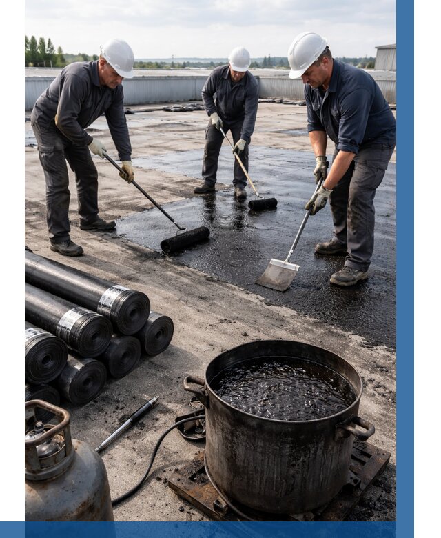 Гидроизоляция кровли мастикой в Дагестанских Огнях от 619 р. | ВЫСОТНИК-Дгс