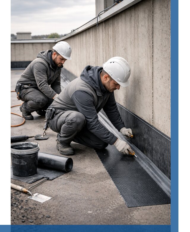 Гидроизоляция примыканий на кровле в Дагестанских Огнях от 929 р. | ВЫСОТНИК-Дгс