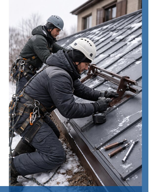 Монтаж снегозадержателей в Дагестанских Огнях от 465 р. | ВЫСОТНИК-Дгс