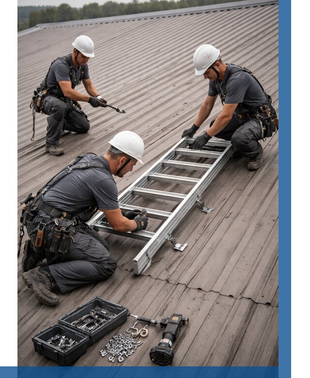 Монтаж кровельной лестницы в Дагестанских Огнях от 4645 р. | ВЫСОТНИК-Дгс