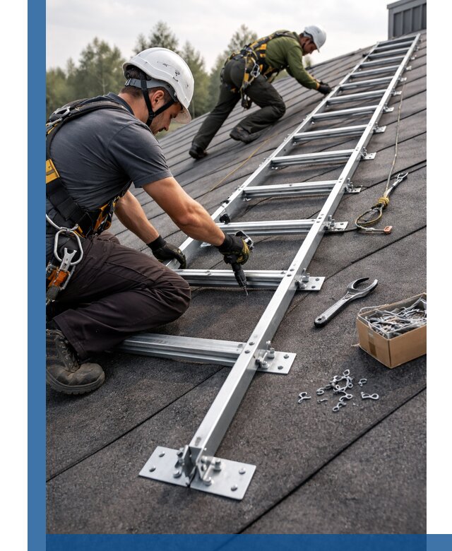 Профессиональный монтаж кровельной лестницы в Дагестанских Огнях под ключ