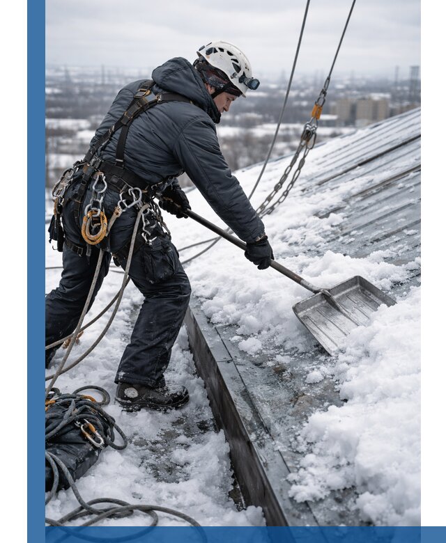Профессиональная очистка кровли от снега и наледи в Дагестанских Огнях