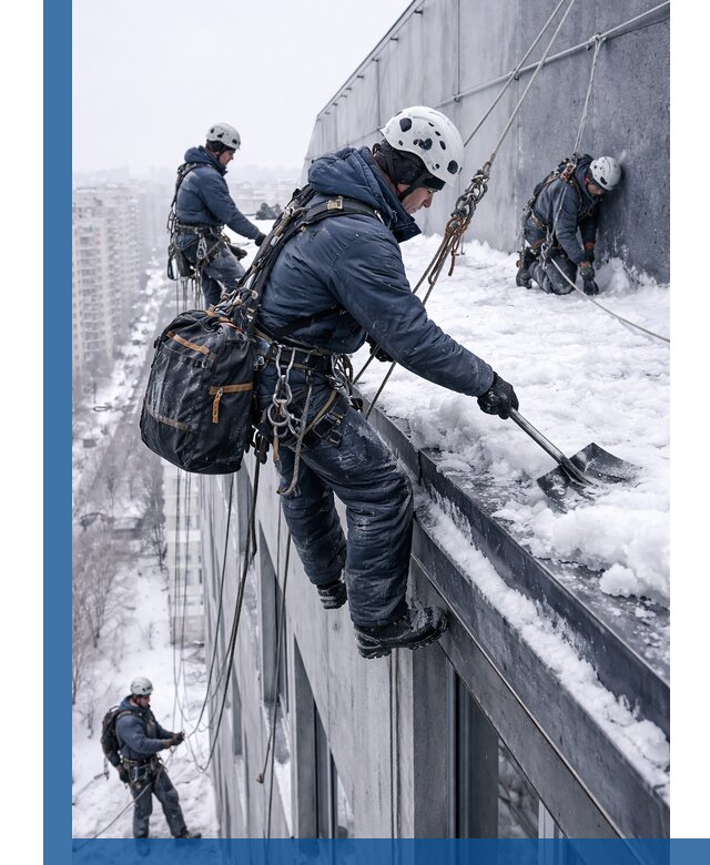 Абонентское обслуживание кровли зимой в Дагестанских Огнях регулярный уход