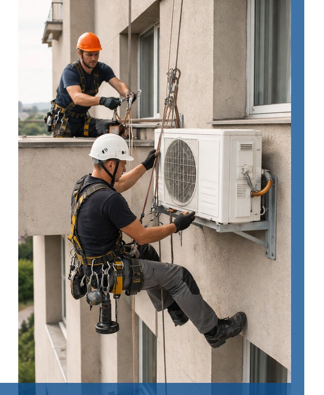 Монтаж внешнего блока кондиционера в Дагестанских Огнях от 6710 р. | ВЫСОТНИК-Дгс