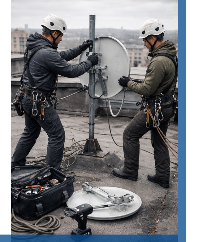 Демонтаж антенн на крыше в Дагестанских Огнях от 4645 р. | ВЫСОТНИК-Дгс