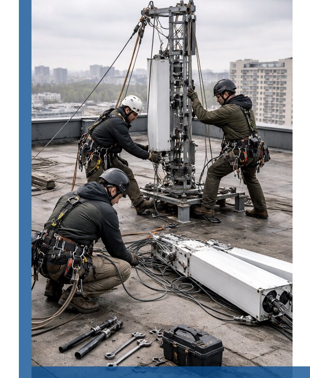 Демонтаж антенн на крыше зданий в Дагестанских Огнях с гарантией