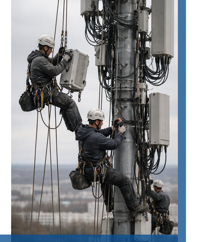 Монтаж оборудования связи на мачте в Дагестанских Огнях от 7742 р. | ВЫСОТНИК-Дгс