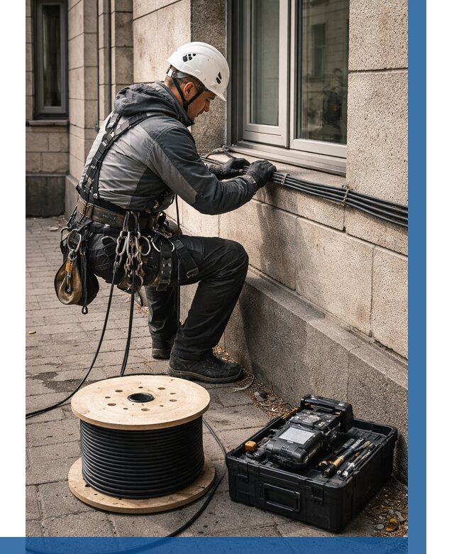 Прокладка оптоволоконного кабеля в Дагестанских Огнях от 826 р. | ВЫСОТНИК-Дгс