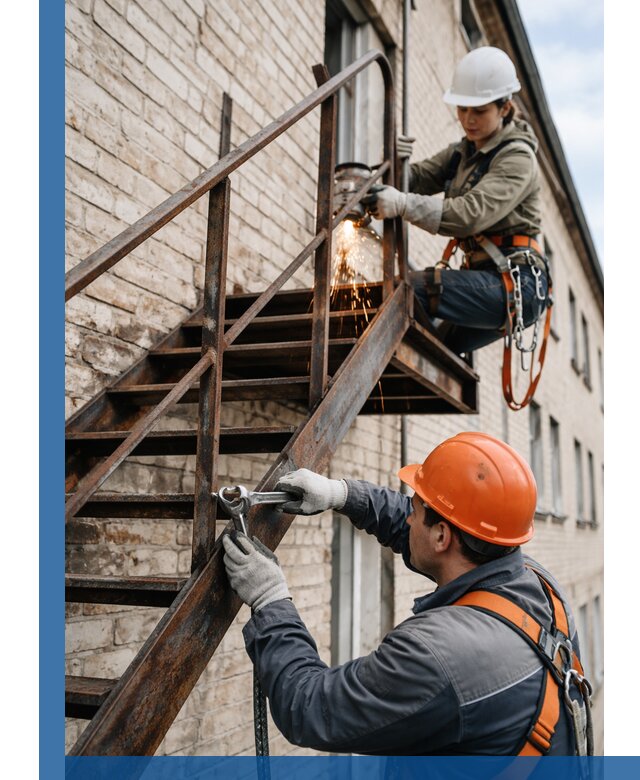 Ремонт и восстановление пожарных лестниц с выездом в Дагестанских Огнях