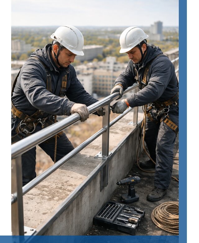 Монтаж перил на высоте в Дагестанских Огнях от 2581 р. | ВЫСОТНИК-Дгс