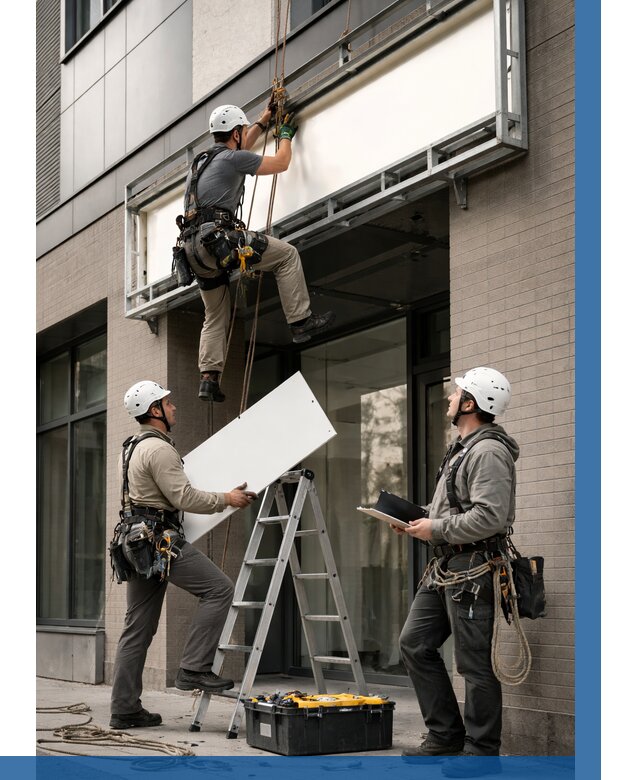 Монтаж светового короба в Дагестанских Огнях от 6710 р. | ВЫСОТНИК-Дгс