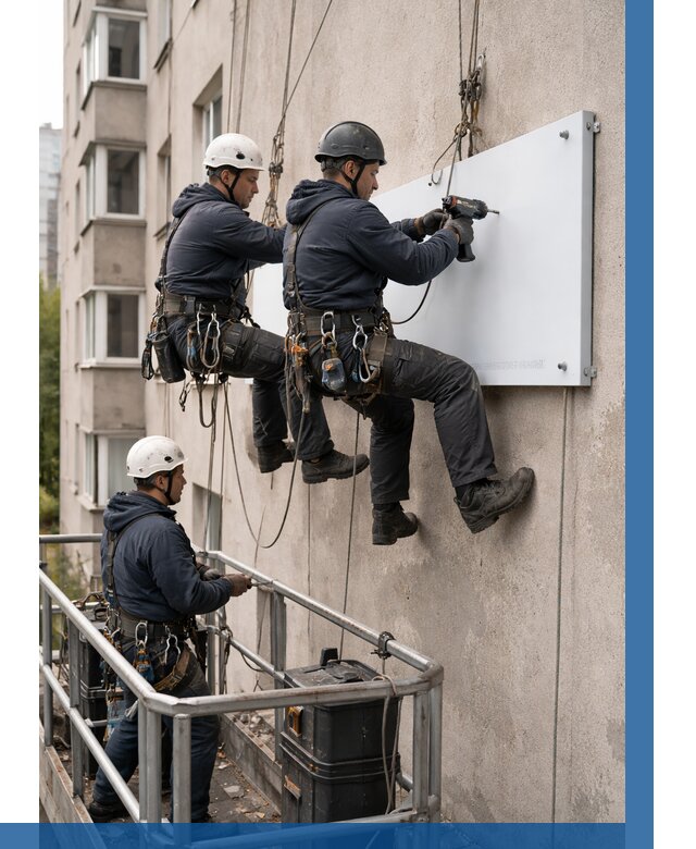 Монтаж табличек и указателей в Дагестанских Огнях от 3613 р. | ВЫСОТНИК-Дгс