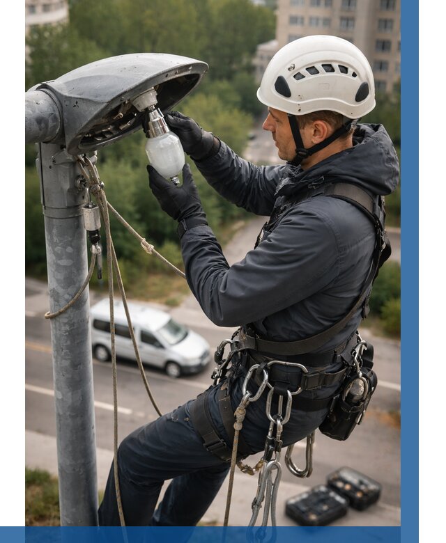 Замена ламп на высоте в Дагестанских Огнях от 2581 р. | ВЫСОТНИК-Дгс
