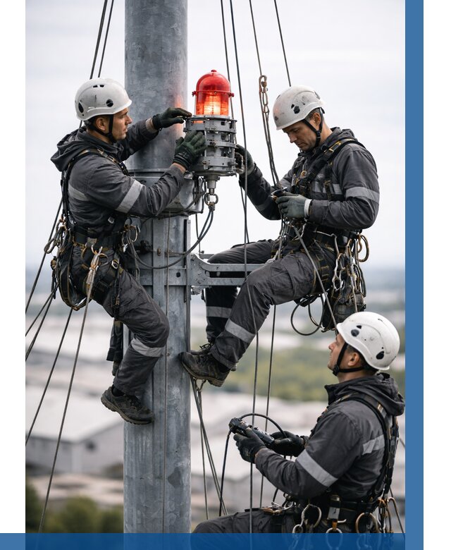 Монтаж заградительных огней в Дагестанских Огнях от 8775 р. | ВЫСОТНИК-Дгс