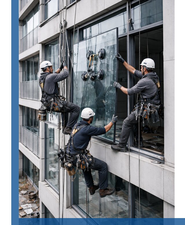 Фасадное остекление и монтаж витражей зданий в Дагестанских Огнях под ключ